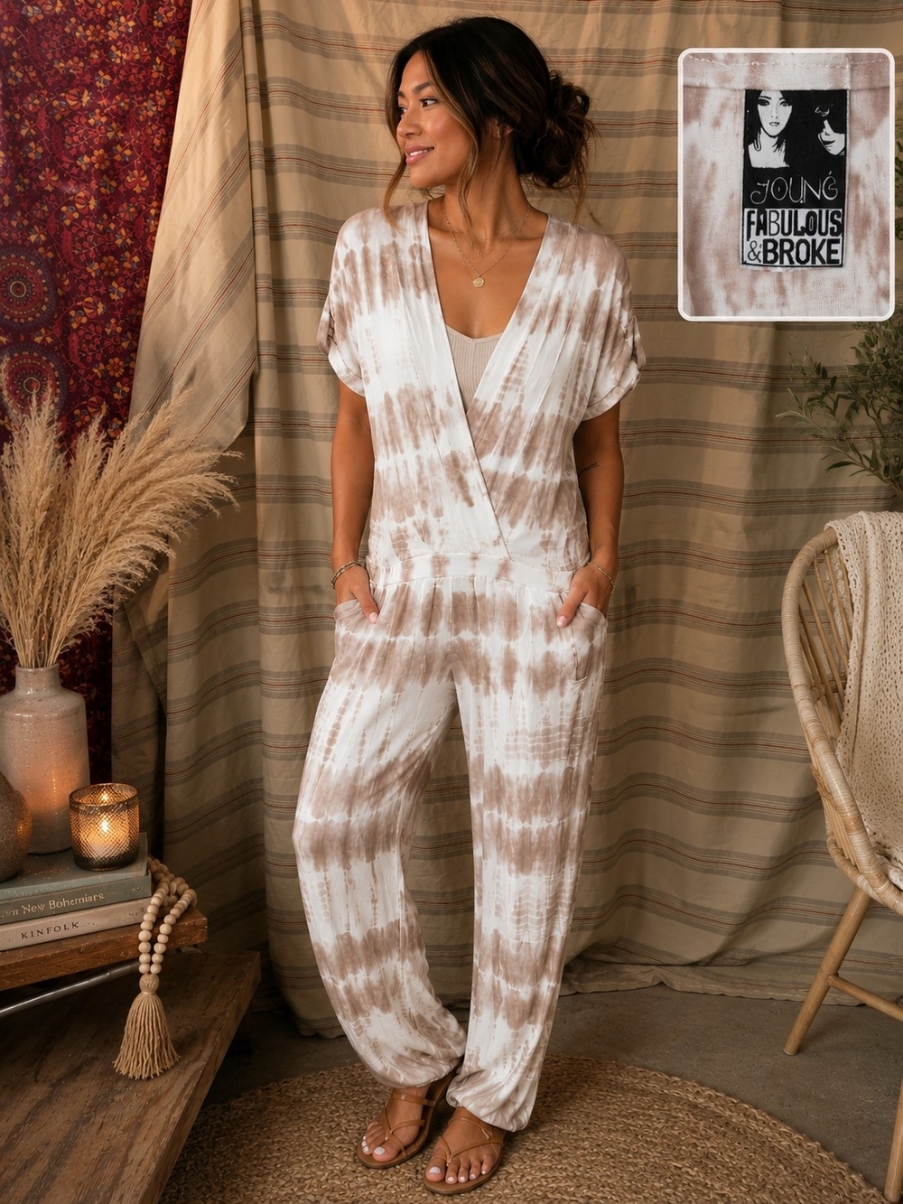 Young Fabulous & Broke Coleen V-Neck Jumpsuit